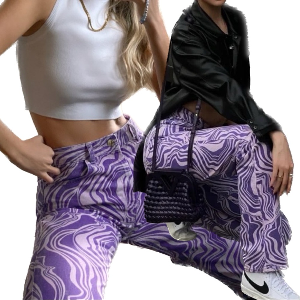 Zara | Purple Swirl Pants